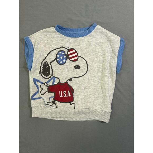 Peanuts 2T Grey and Blue Snoopy Tshirt - Picture 1 of 3